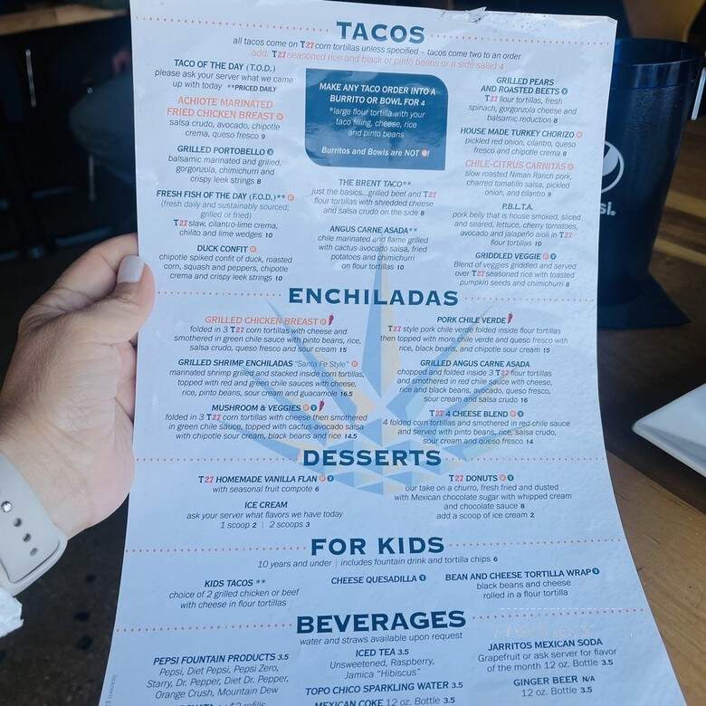 Taqueria 27 - Salt Lake City, UT menu_pic