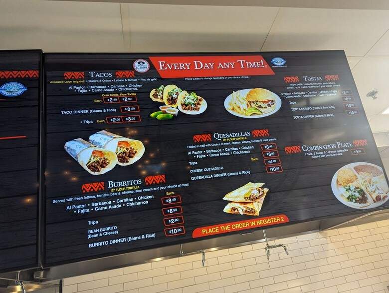 El Paisa - Garland, TX menu_pic