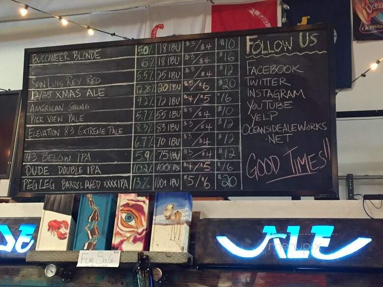 Oceanside Ale Works - Oceanside, CA menu_pic