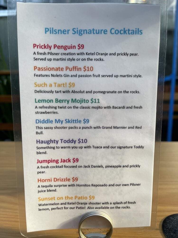 Pilsner Inn - San Francisco, CA menu_pic