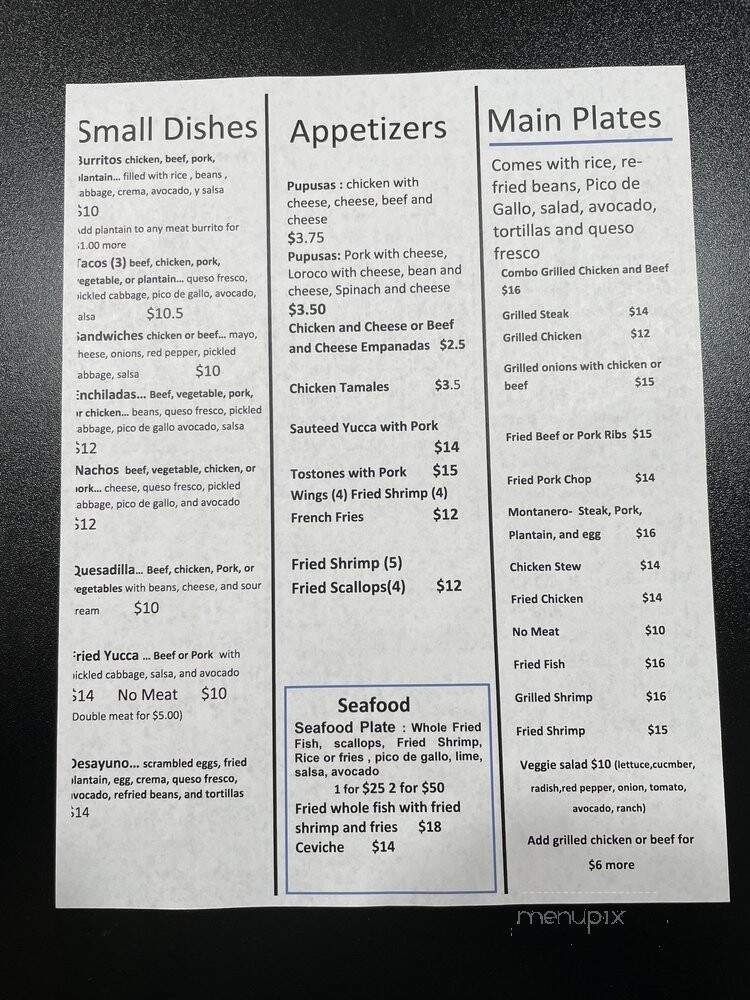 Flores Restaurant - Portland, ME menu_pic