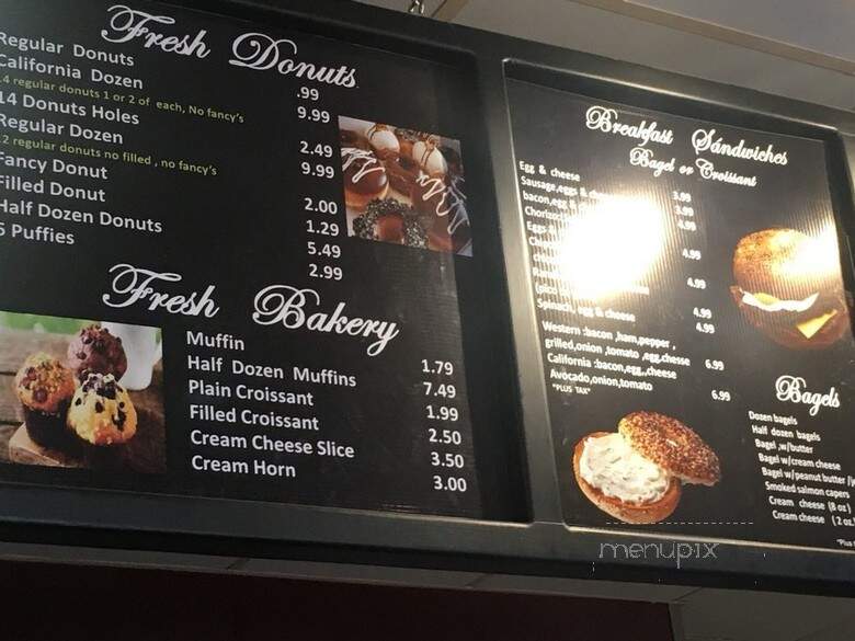 California Donut Shop - San Diego, CA menu_pic