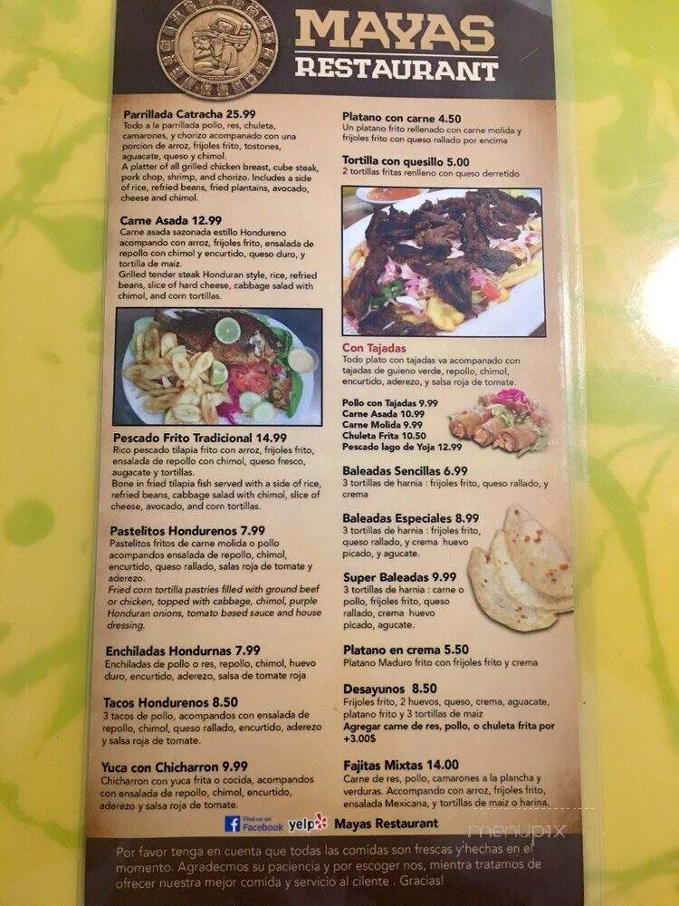 Maya's Restaurant & Bakery - Norfolk, VA menu_pic