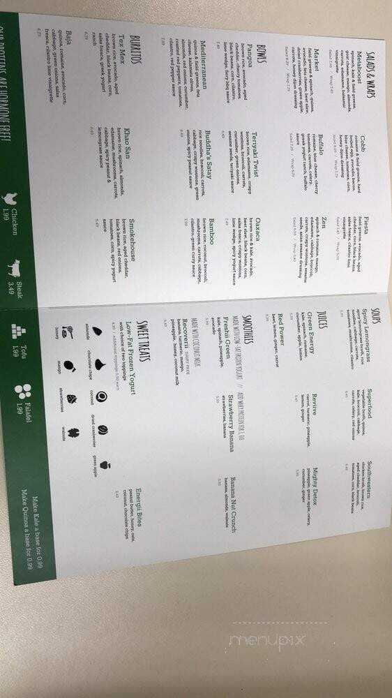 Freshii - Charlotte, NC menu_pic