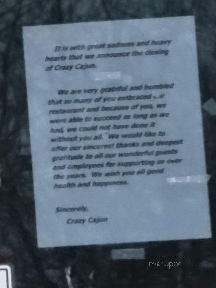 Crazy Cajun - Brooklyn Park, MN menu_pic