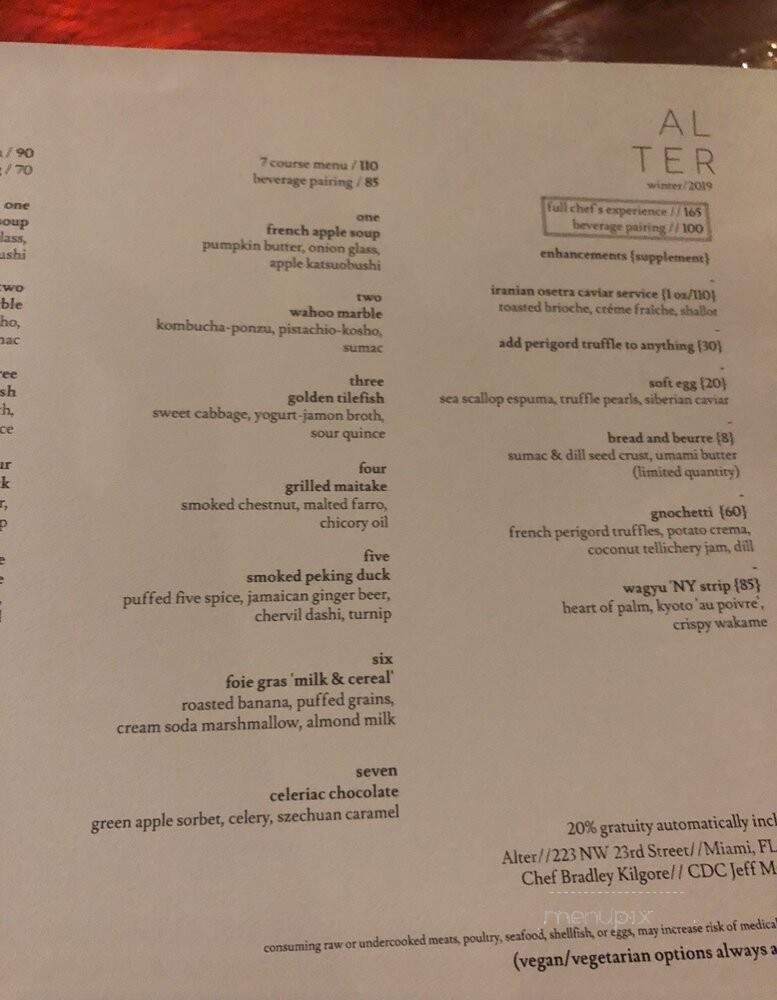 Alter - Miami, FL menu_pic