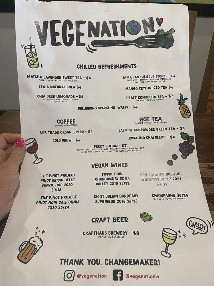 Vegenation - Las Vegas, NV menu_pic