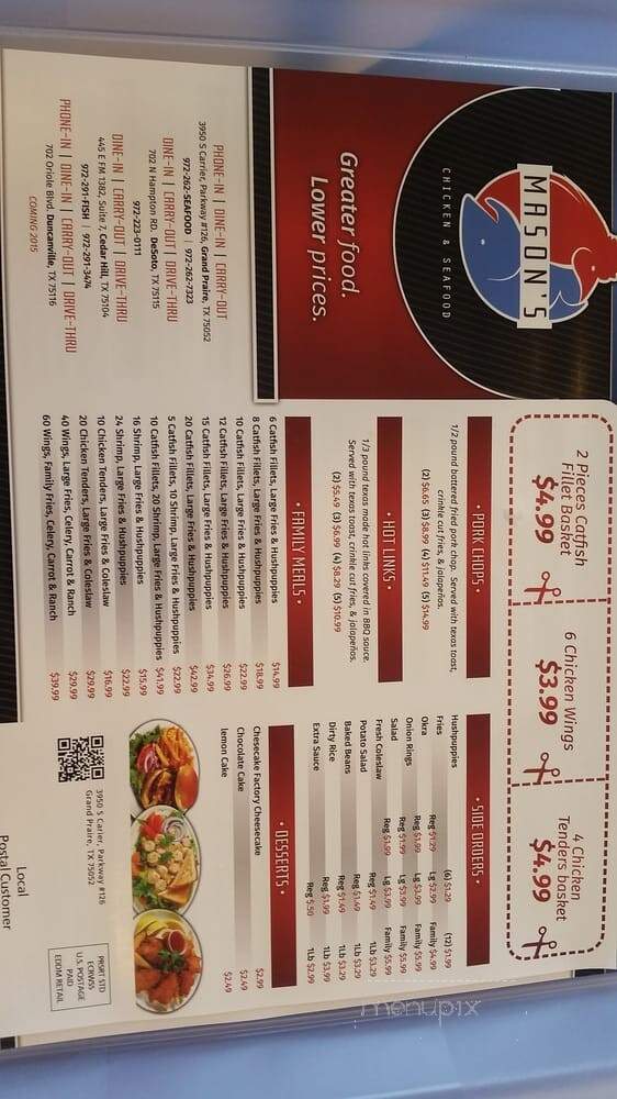 Mason's Chicken n Seafood - Duncanville, TX
