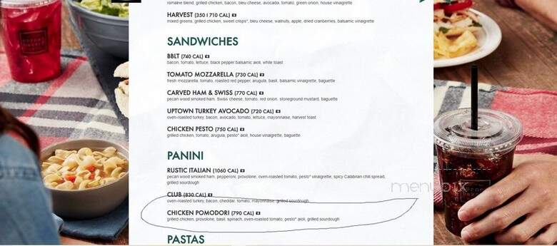 Corner Bakery Cafe - Overland Park, KS menu_pic