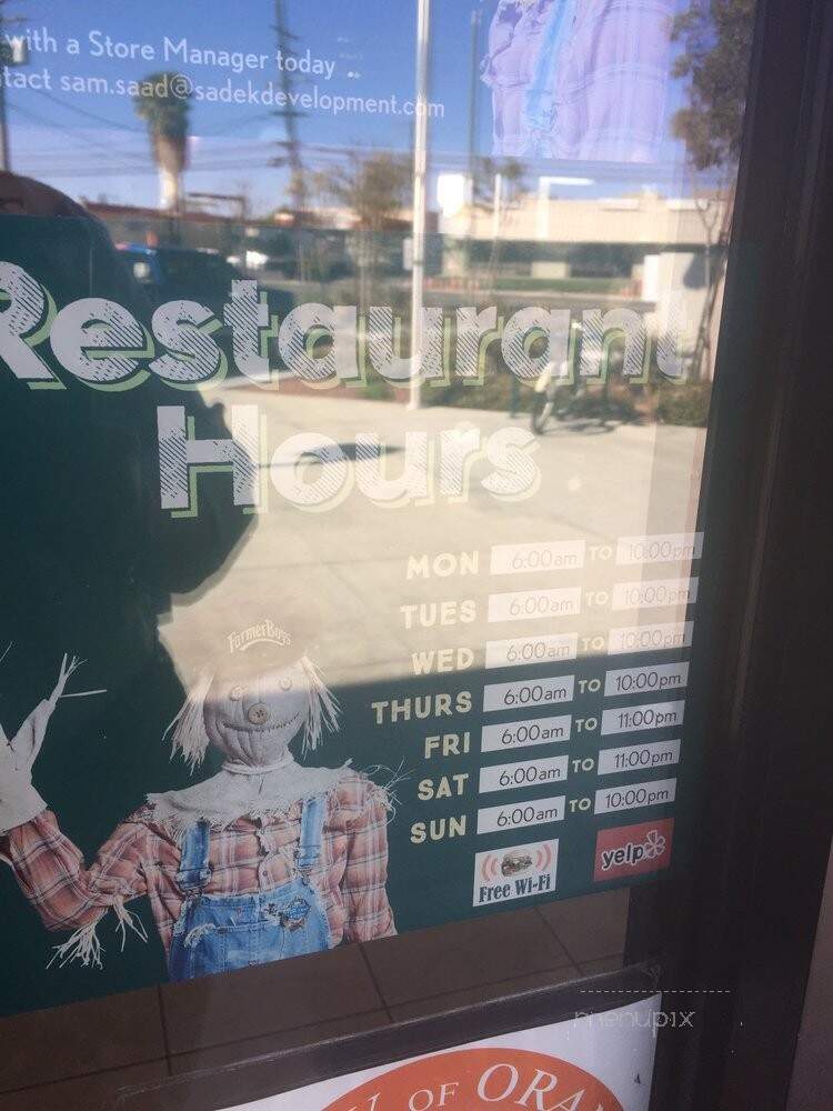 Farmer Boys - Orange, CA menu_pic