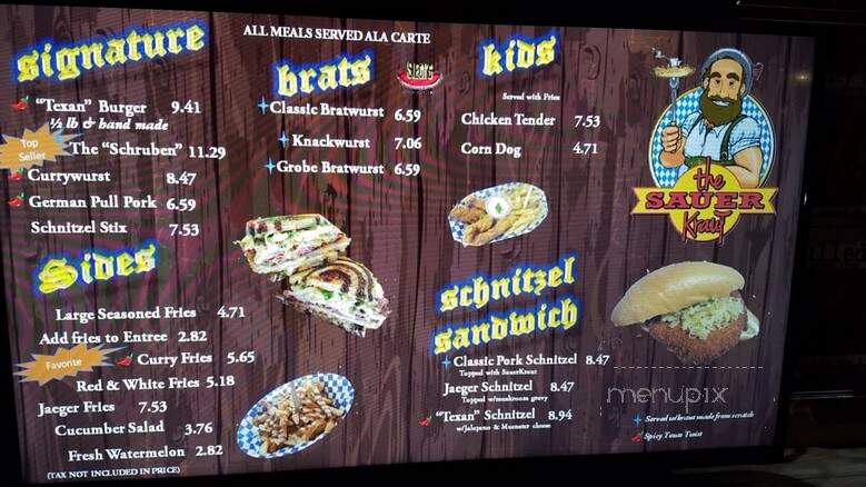 Sauer Kraut - Sugar Land, TX menu_pic
