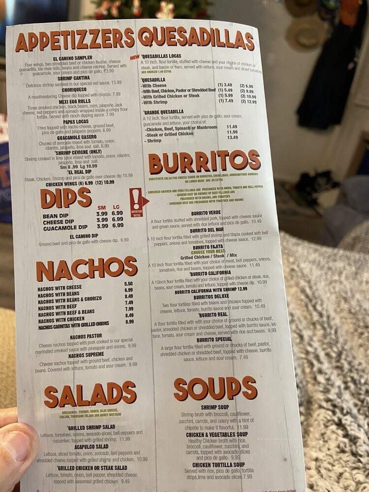 Camino Real - Murfreesboro, TN menu_pic
