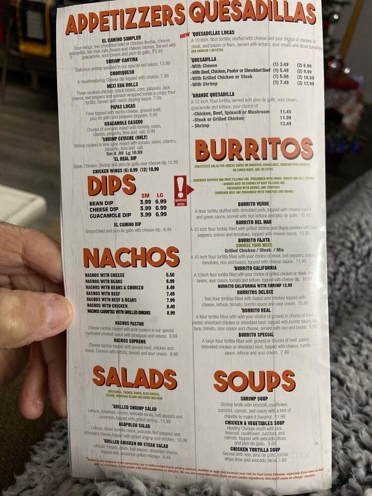 Camino Real - Murfreesboro, TN menu_pic