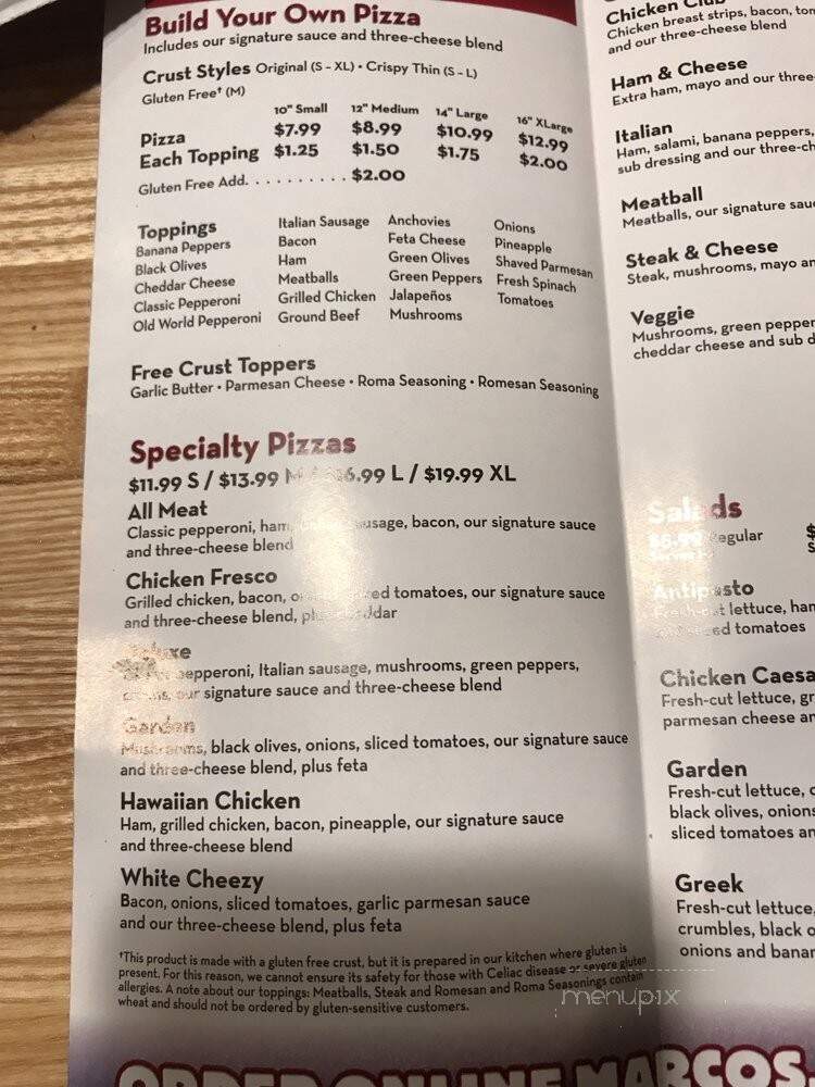 Marco's Pizza - Spartanburg, SC menu_pic