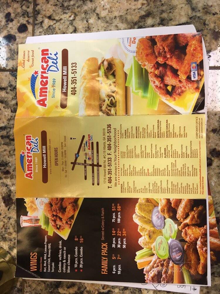 American Deli - Atlanta, GA menu_pic