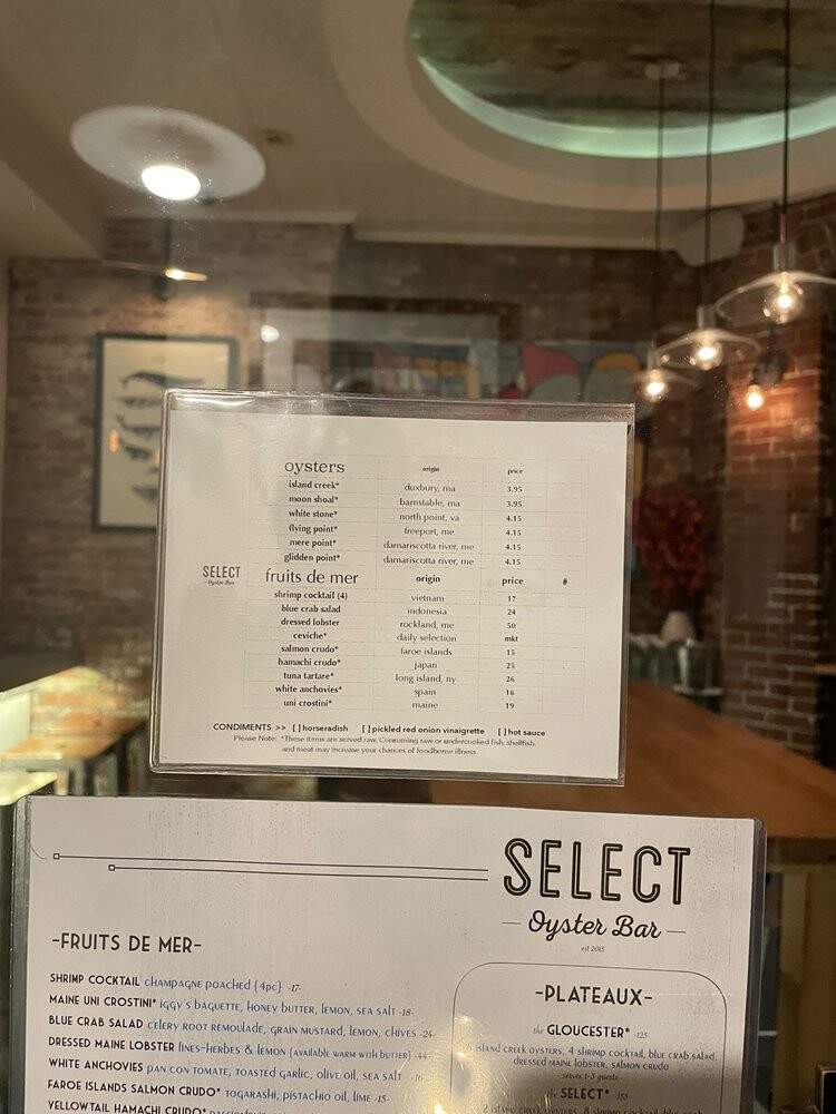 Select Oyster Bar - Boston, MA