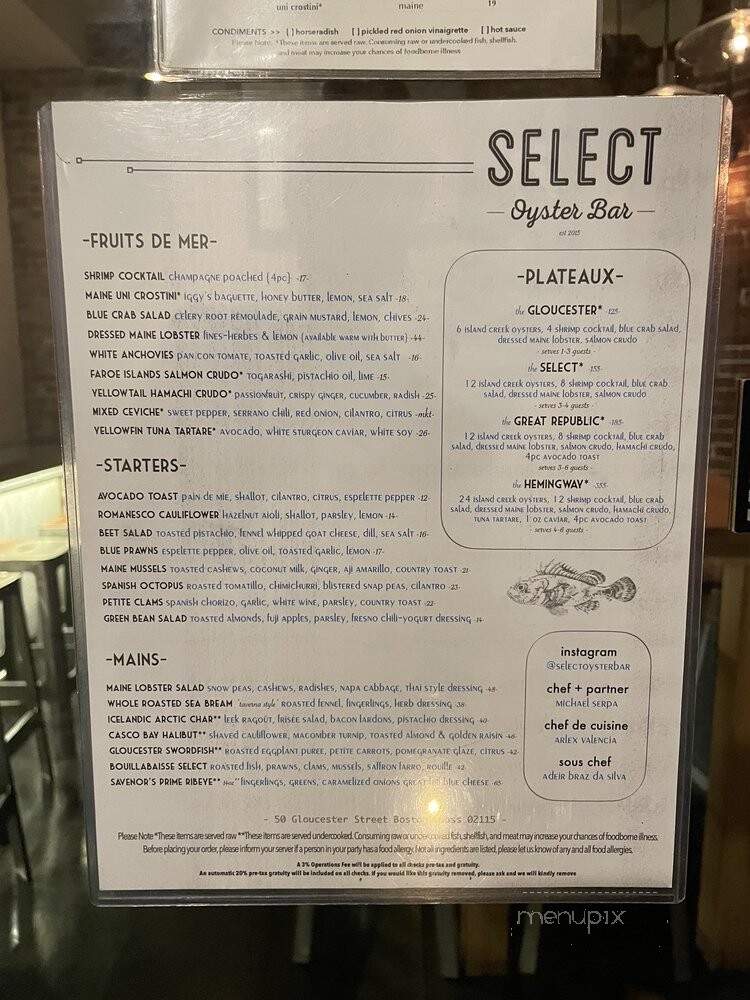 Select Oyster Bar - Boston, MA
