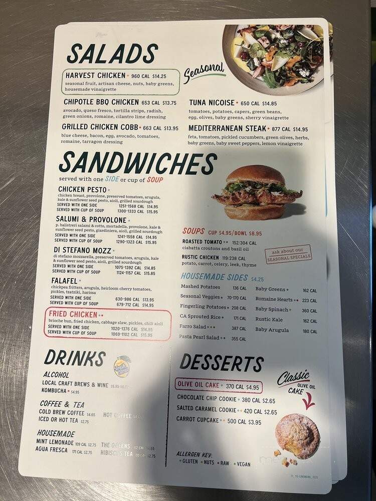 Tender Greens - Glendale, CA menu_pic