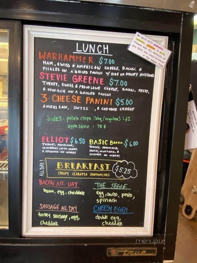 Segue Cafe - Minneapolis, MN menu_pic