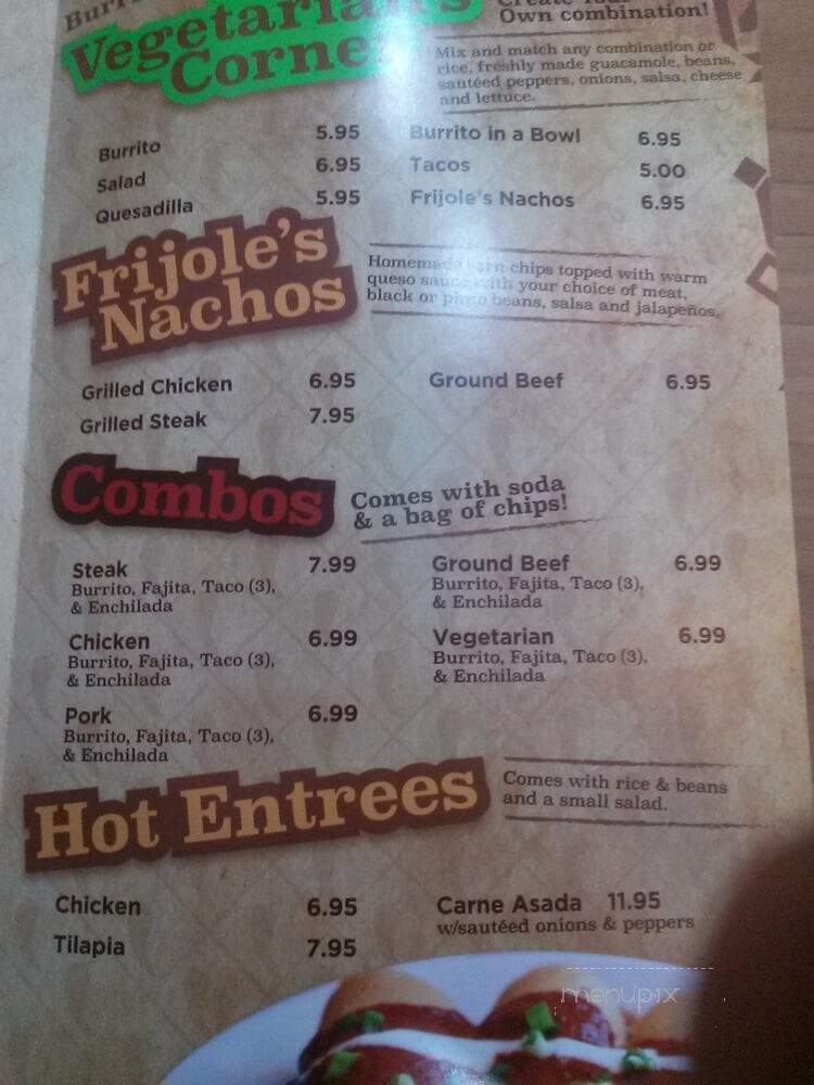 Frijole Mexican Grill - Woodside, NY menu_pic