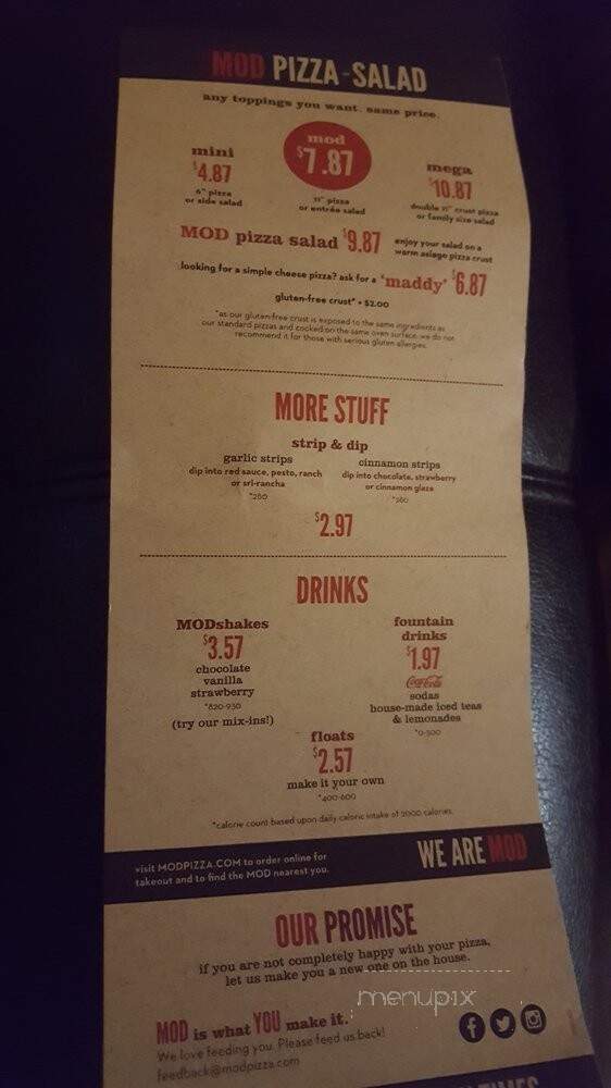 MOD Pizza - Allentown, PA menu_pic