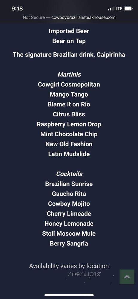 Cowboy Brazilian Steakhouse - Hilton Head Island, SC