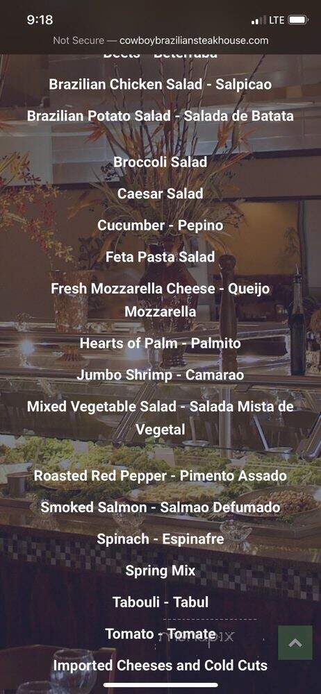 Cowboy Brazilian Steakhouse - Hilton Head Island, SC