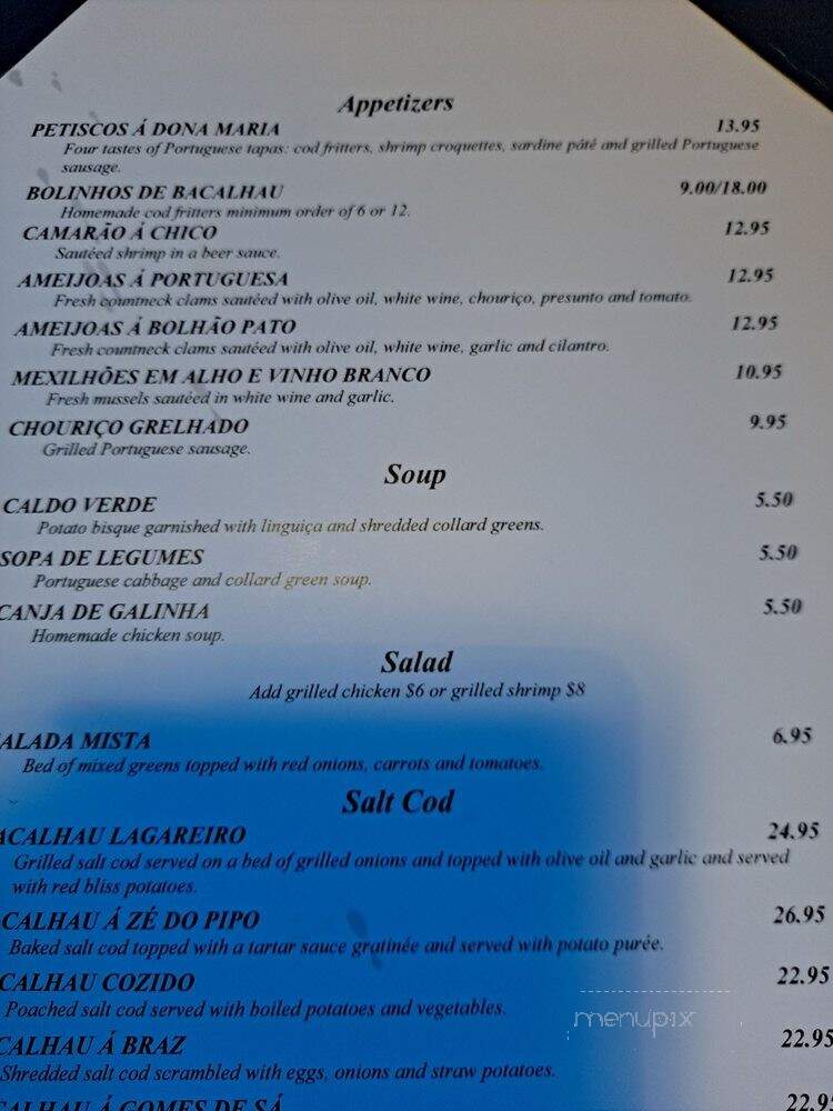 Portugalia Restaurante - Cambridge, MA menu_pic