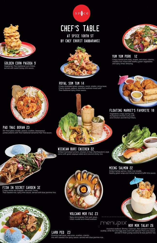 Spice - New York, NY menu_pic