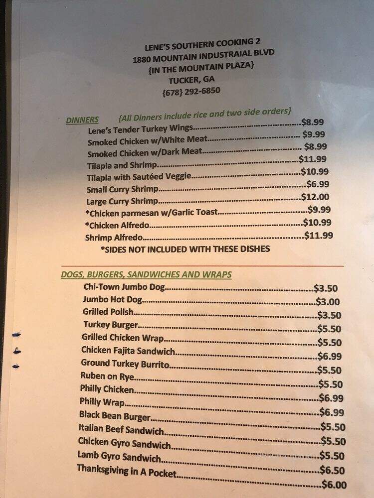 Lene's Southern Cooking - Stone Mountain, GA