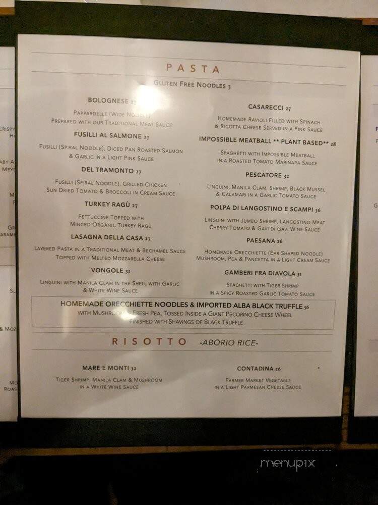 Tramonto - Malibu, CA menu_pic