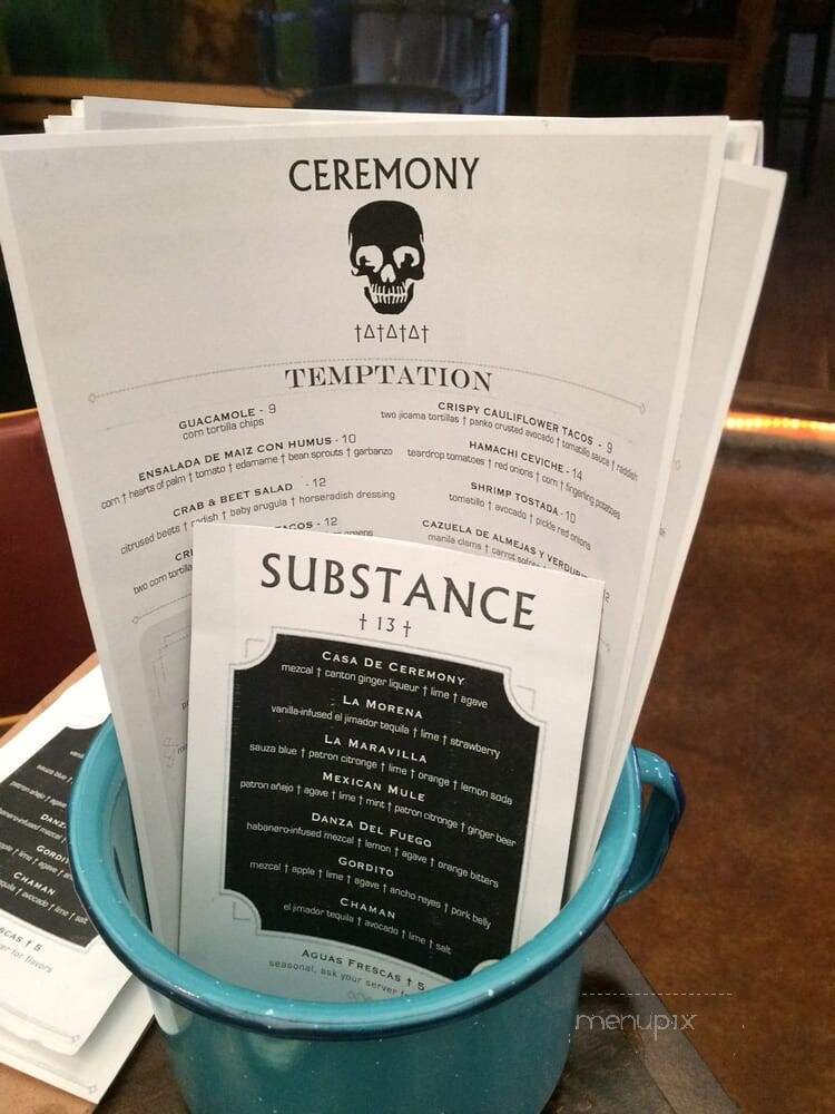Ceremony - North Hollywood, CA menu_pic