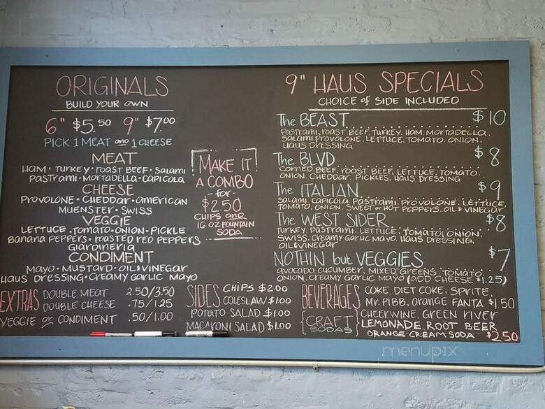 Humboldt Haus - Chicago, IL menu_pic