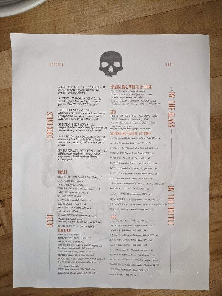 Ration and Dram - Atlanta, GA menu_pic