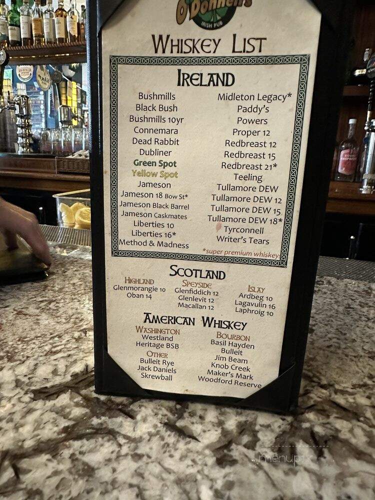 Shawn O'Donnell's American - Seattle, WA menu_pic