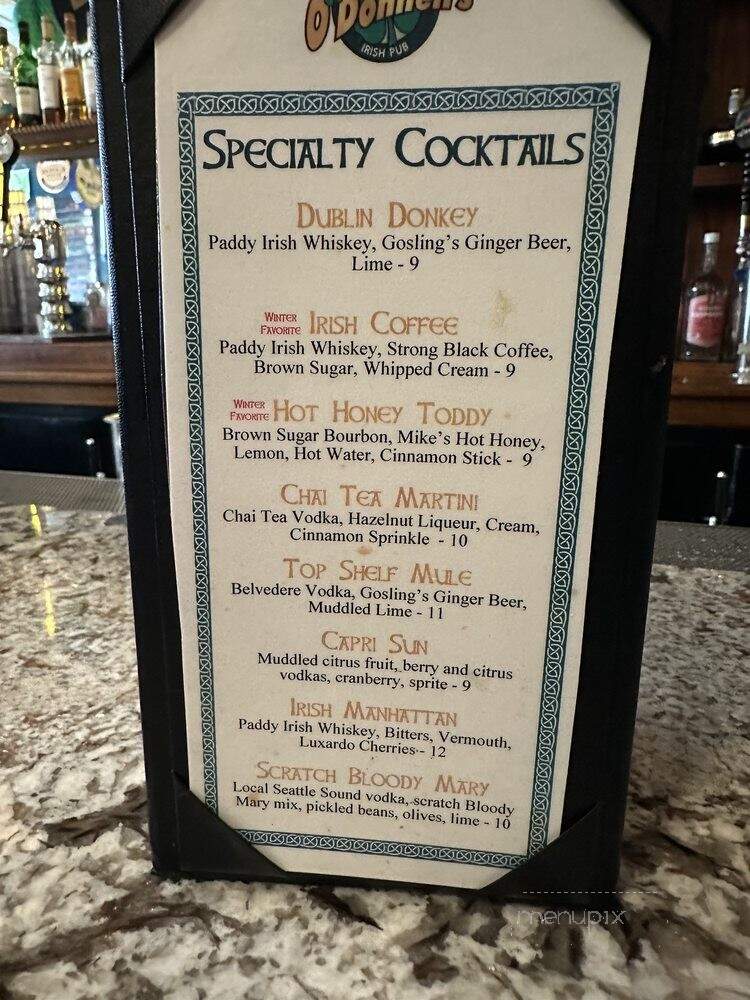 Shawn O'Donnell's American - Seattle, WA menu_pic