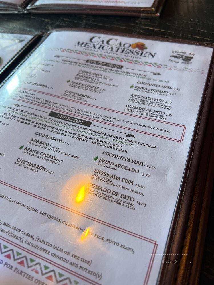 Vinos del Valle - Los Angeles, CA menu_pic