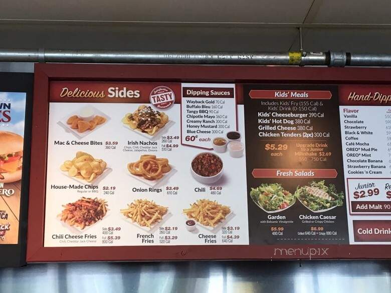 Jake's Wayback Burgers - West Goshen, PA menu_pic