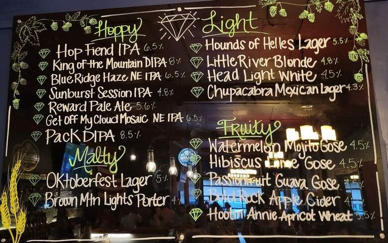 Boojum Brewery Taproom - Waynesville, NC menu_pic