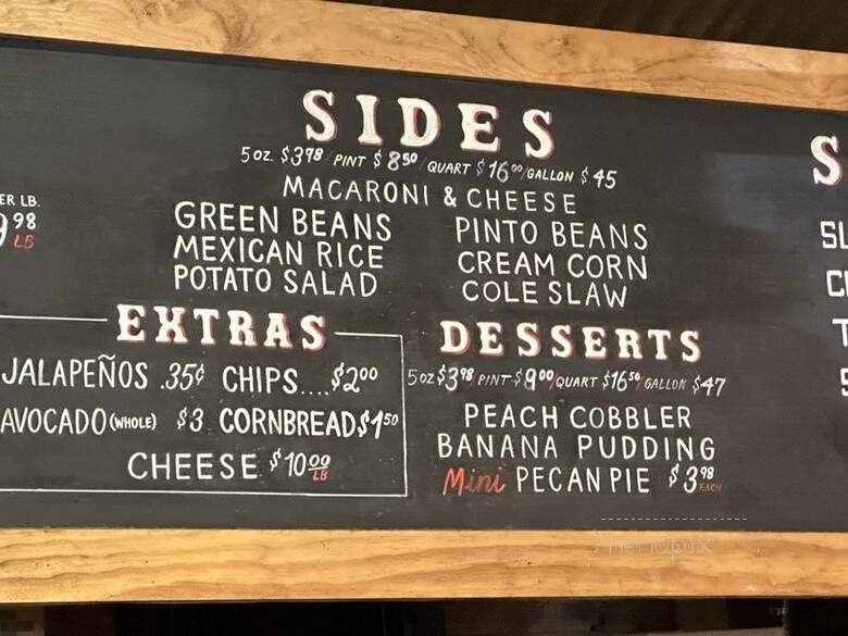 Terry Black's BBQ - Austin, TX menu_pic