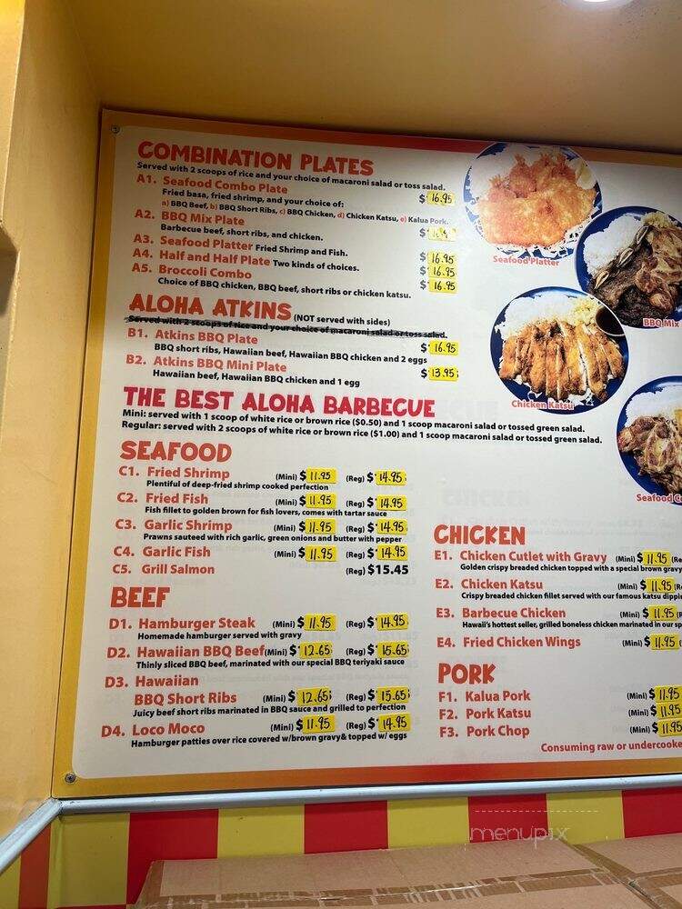 Aloha BBQ - San Francisco, CA menu_pic