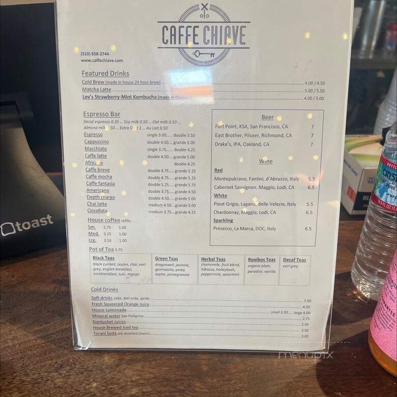 Caffe Trieste - Oakland, CA menu_pic