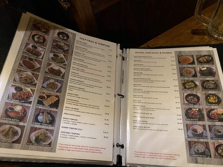 Honda-Ya Japanese Restaurant - Fullerton, CA menu_pic