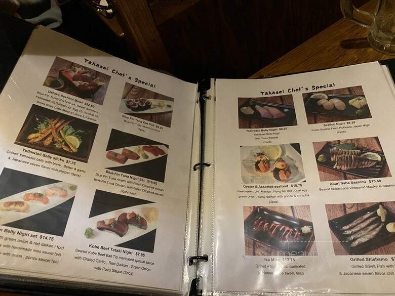 Honda-Ya Japanese Restaurant - Fullerton, CA menu_pic