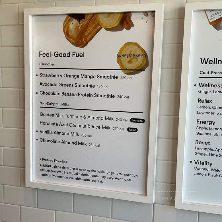 Pressed Juicery - Manhattan Beach, CA menu_pic