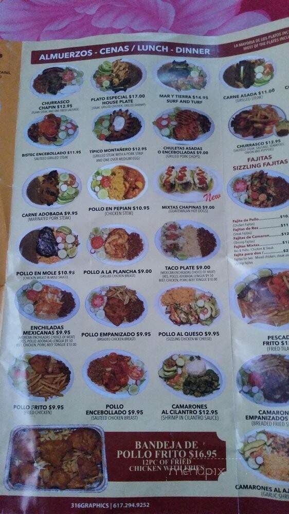 El Gran Jaguar - Lynn, MA menu_pic