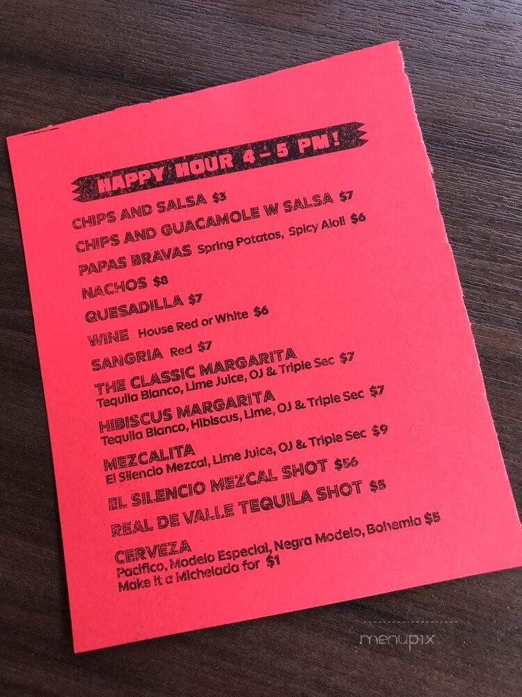 El Condor - Los Angeles, CA menu_pic