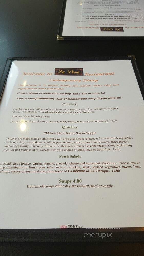 La Diosa - Chicago, IL menu_pic