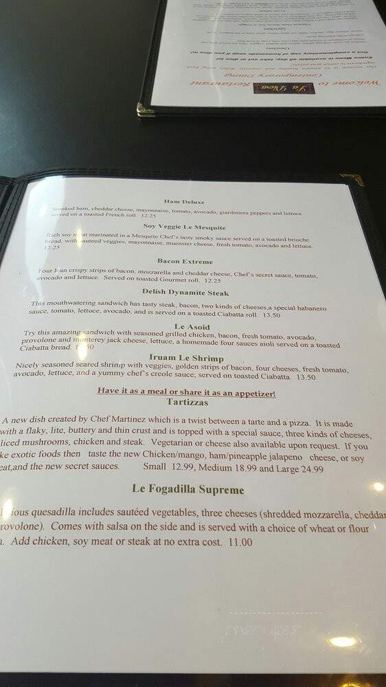La Diosa - Chicago, IL menu_pic
