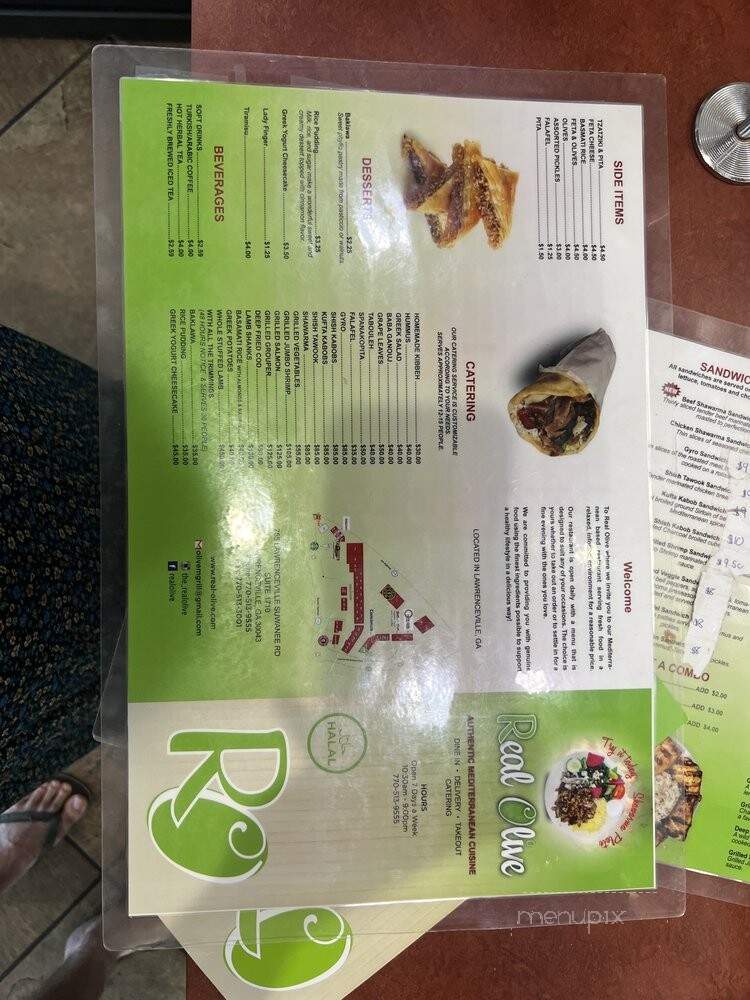 Olive Mediterranean Grill - Lawrenceville, GA menu_pic